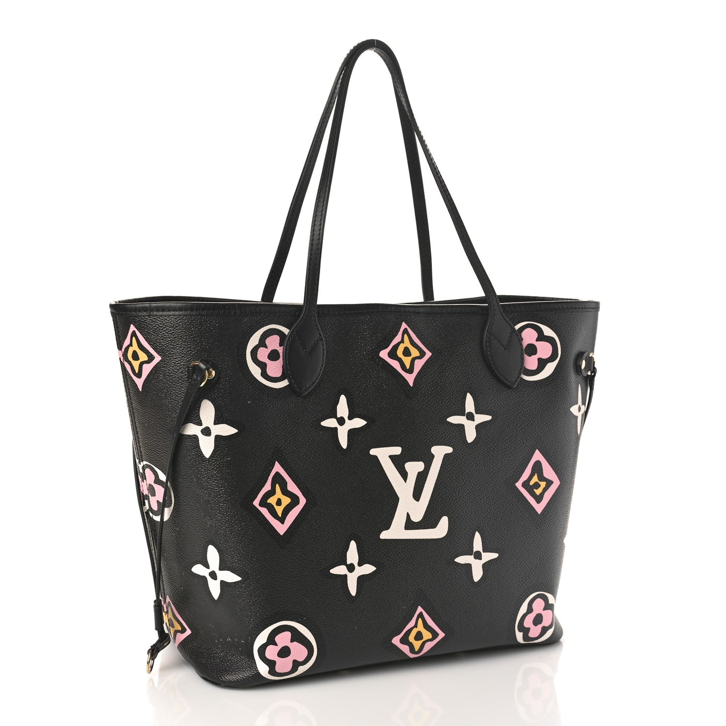 Monogram Giant Wild At Heart Neverfull MM Black