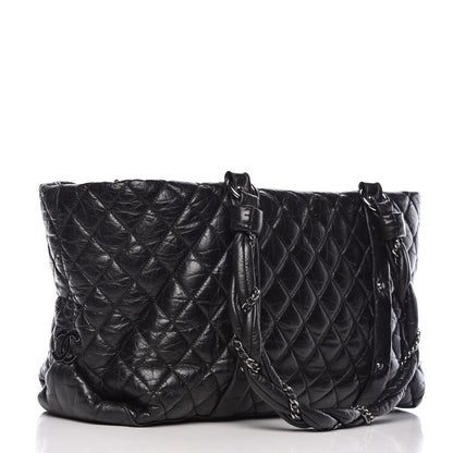 Chanel Aged Calfskin Vintage Ligne XL Lady Braid Tote Black 3 of 14