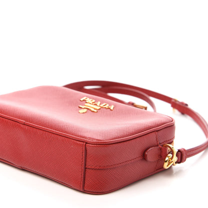 Prada Saffiano Mini Camera Crossbody Bag Fuoco 7 of 14
