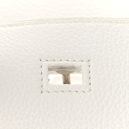 Hermes Taurillon Clemence Birkin 35 White 18 of 21