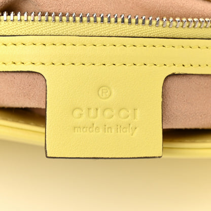 Gucci Calfskin Matelasse Small GG Marmont Shoulder Bag Banana 6 of 10