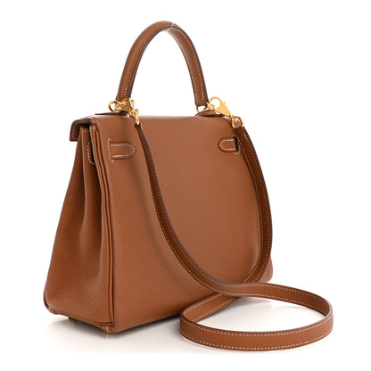 Hermes Togo Kelly Retourne 25 Gold 3 of 16