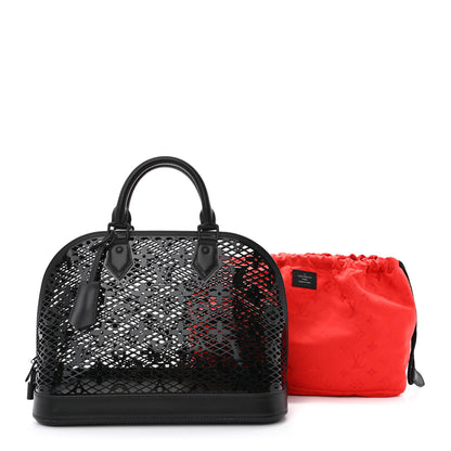 Louis Vuitton Patent Calfskin Laced Monogram Alma PM Black 1 of 13