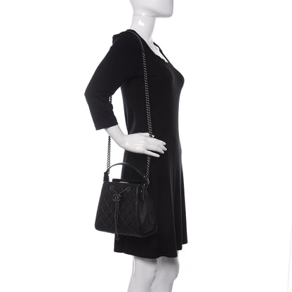 Chanel Caviar Quilted Small CC Bucket Bag Black 2 of 10