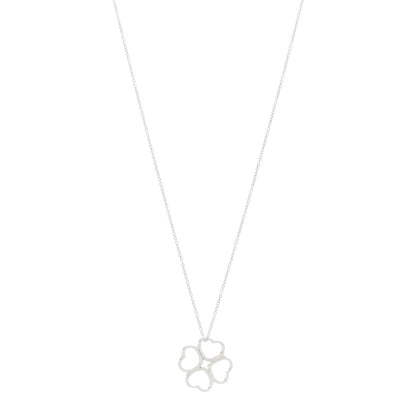 Tiffany Sterling Silver Four Hearts Clover Pendant Necklace 1 of 5