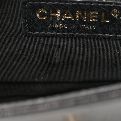 Chanel Caviar Chevron Quilted Small Boy Flap Black 16 of 22