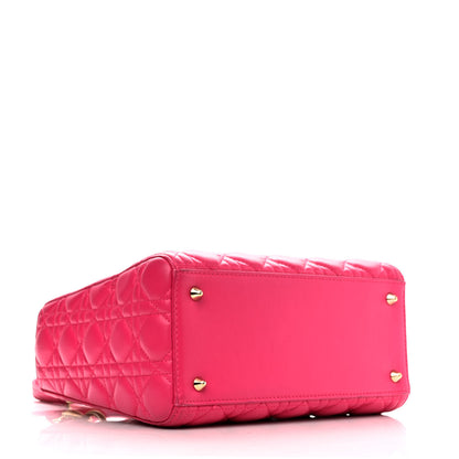 Christian Dior Lambskin Cannage Medium Lady Dior Pink 4 of 16