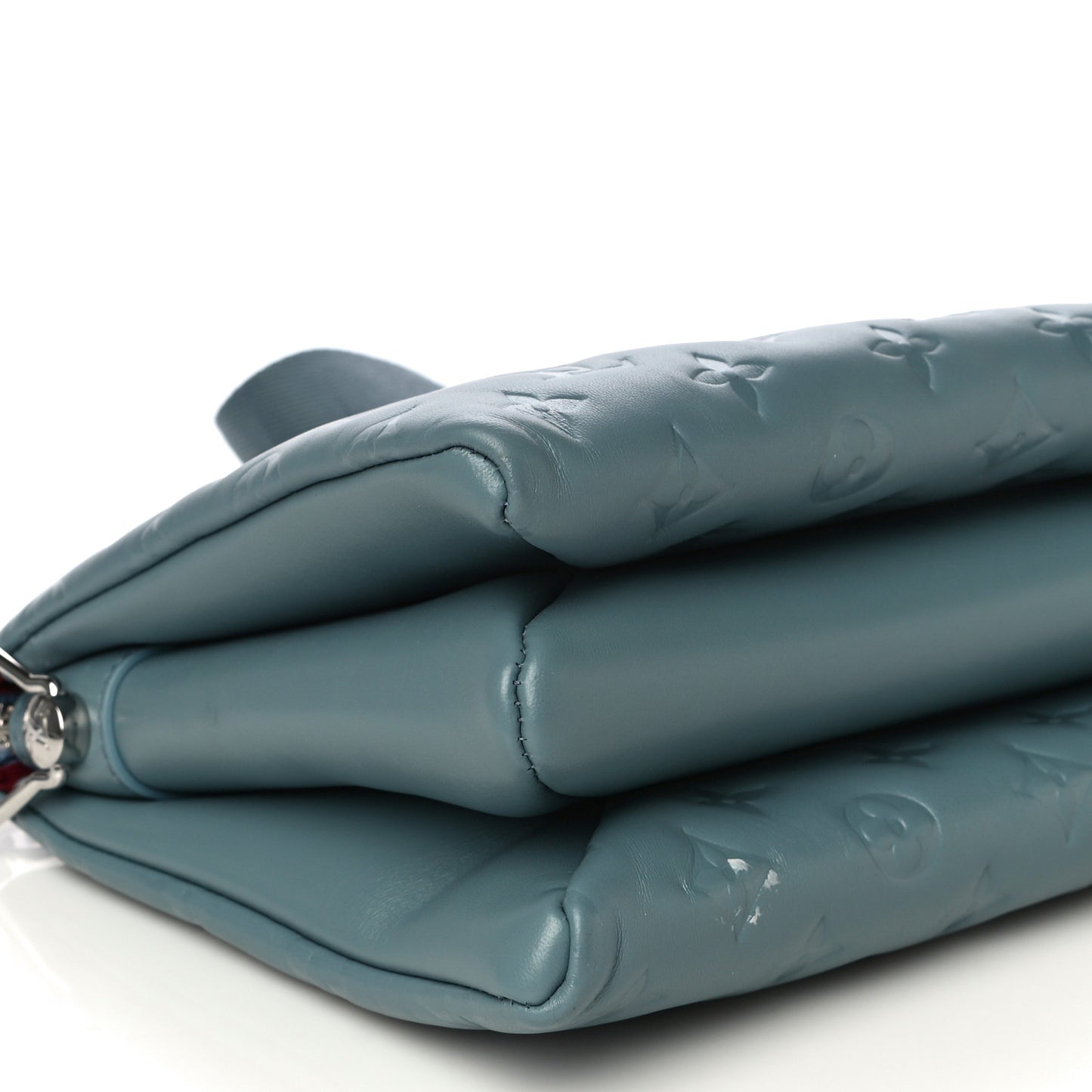 Lambskin Embossed Monogram Coussin PM Blue Glacier