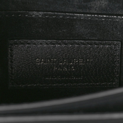 Saint Laurent Calfskin Crocodile Embossed Medium Monochrome Monogram Sunset Black 5 of 9