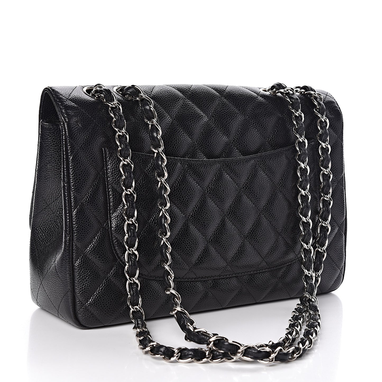 Caviar Quilted Jumbo Single Flap Black