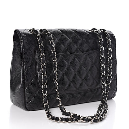 Chanel Caviar Quilted Jumbo Single Flap Black 10 of 10