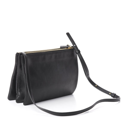 Celine Lambskin Large Trio Crossbody Bag Black 2 of 10