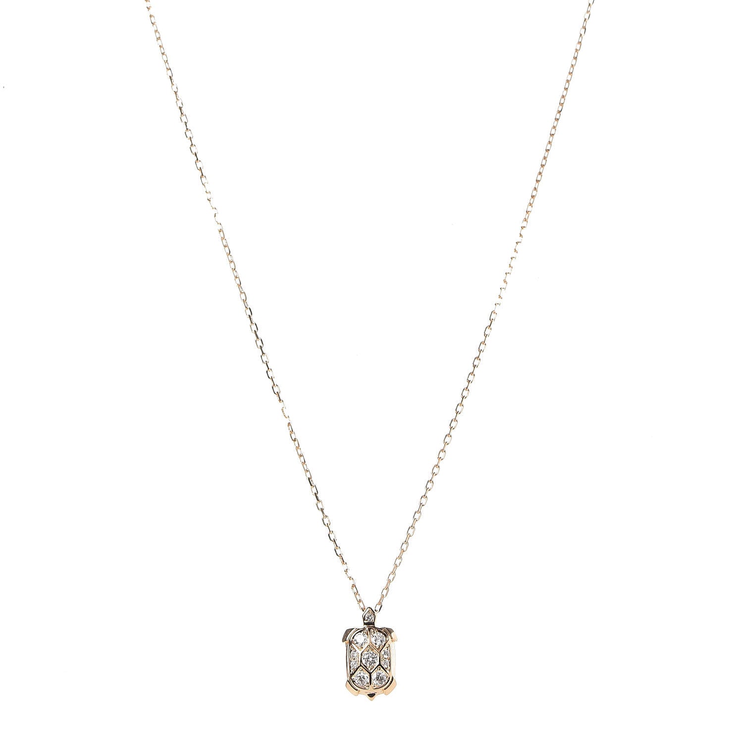 Cartier 18K Pink Gold Diamond Torute Pendant Necklace 1 of 7