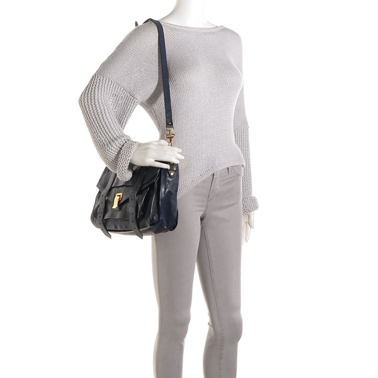 Lambskin Medium PS1 Satchel Navy