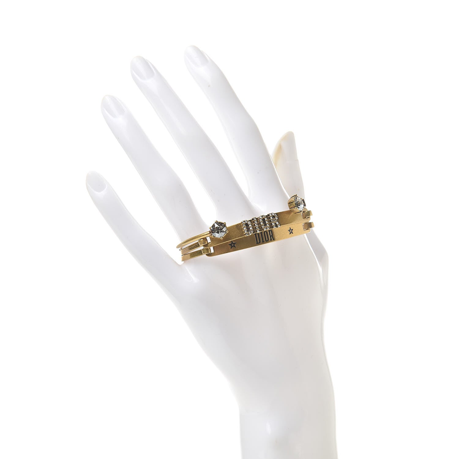 Christian Dior Metal Crystal Dio(r)evolution Bracelet Set Gold 2 of 5