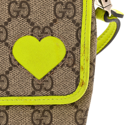 Gucci GG Supreme Monogram Kids Heart Crossbody Yellow 11 of 11