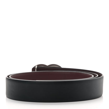 Chanel Calfskin CC Reversible Belt 95 Black Burgundy 2 of 7