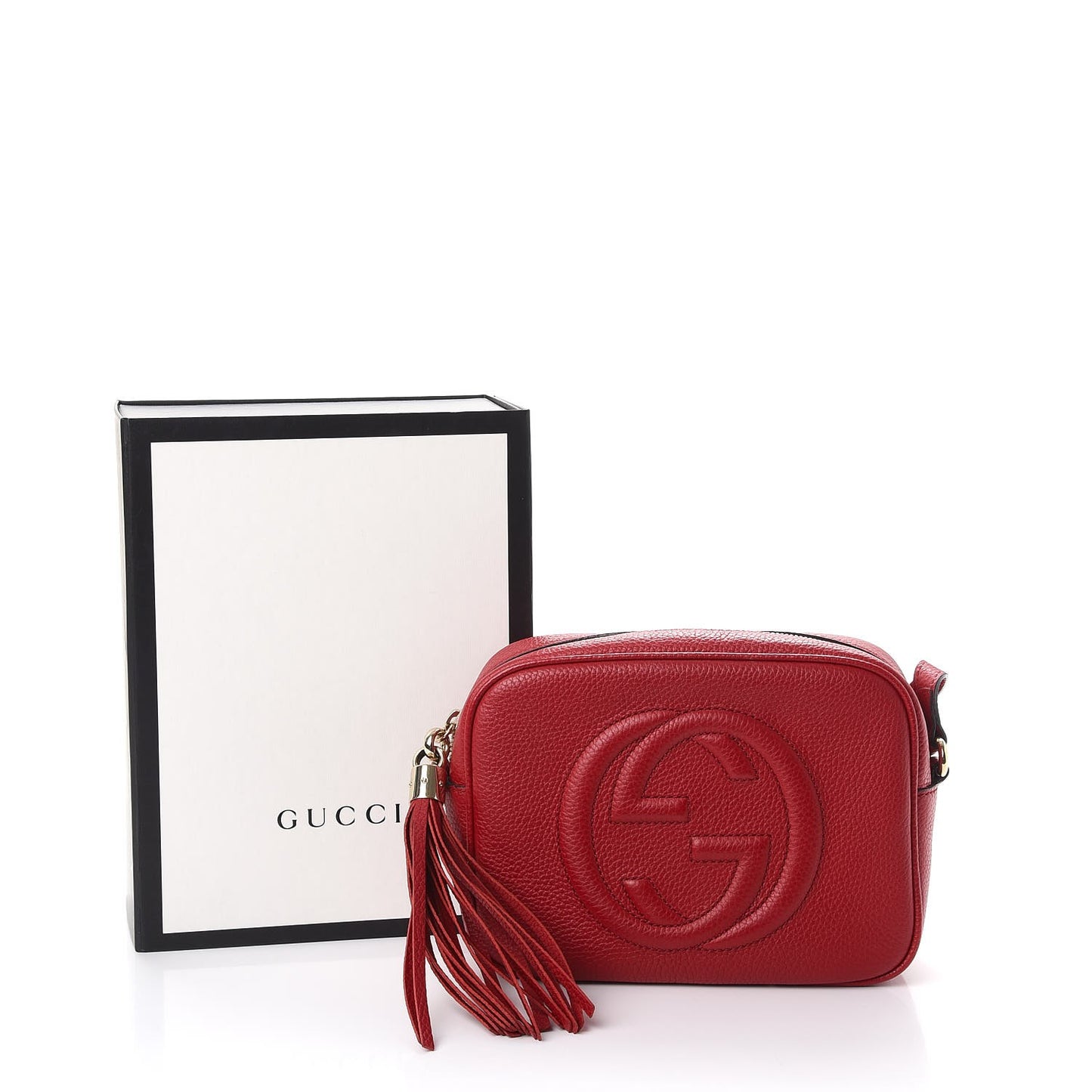 Pebbled Calfskin Small Soho Disco Bag Tabasco Red