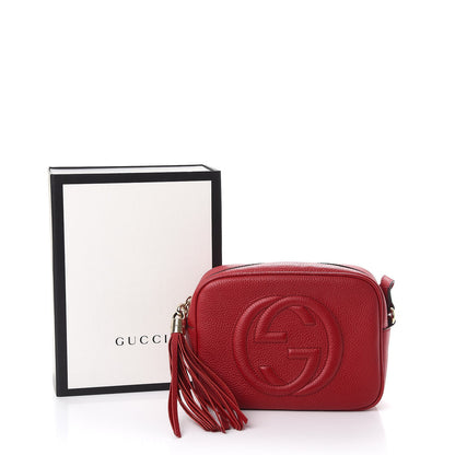 Gucci Pebbled Calfskin Small Soho Disco Bag Tabasco Red 8 of 8