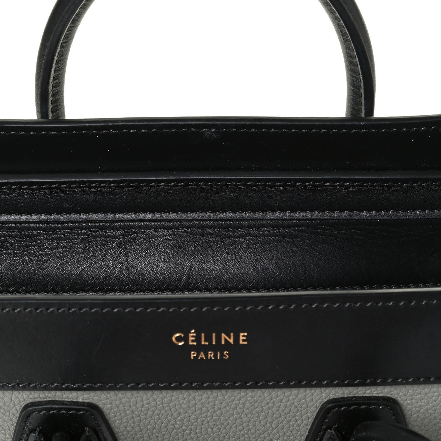 Celine Drummed Calfskin Nano Tri-Color Luggage 9 of 9