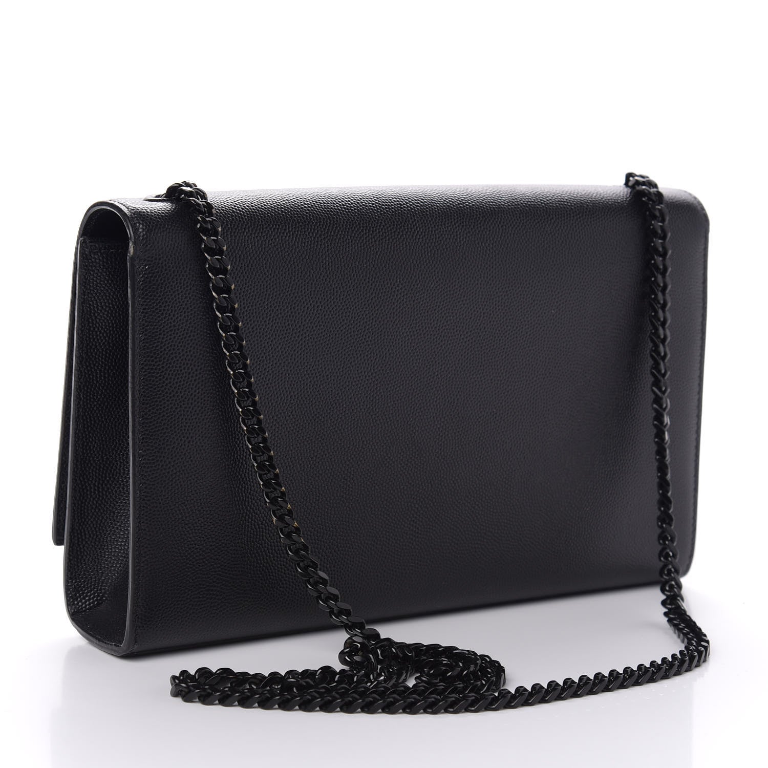 Saint Laurent Grain De Poudre Medium Classic Monogram Kate Satchel Black 3 of 10