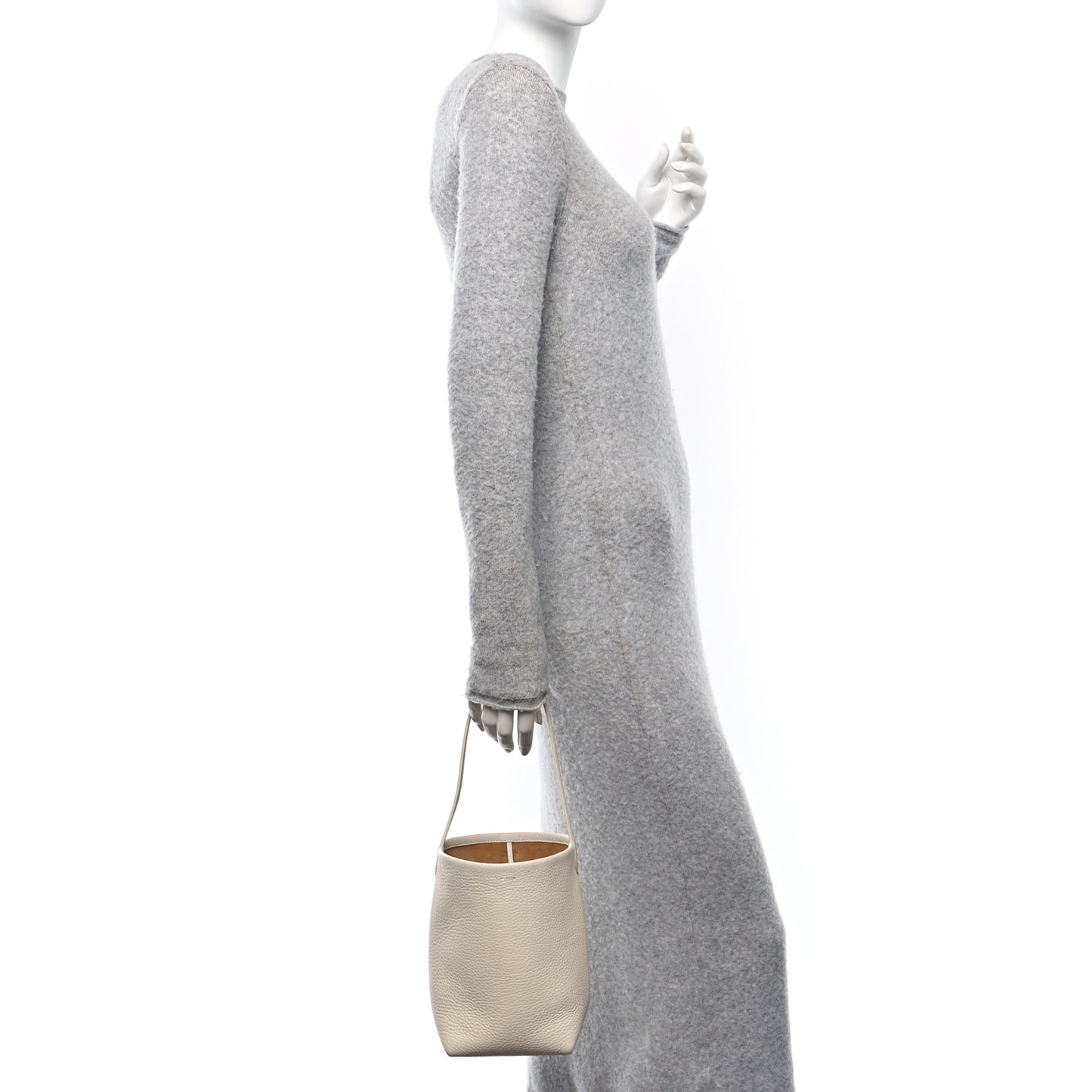 Grained Calfskin Small N/S Park Tote Ivory