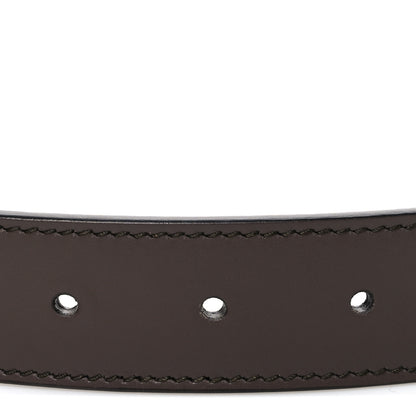 Gucci GG Supreme Monogram Matte Plutone Calfskin Double G 30mm Belt 70 28 Beige Ebony New Acero 3 of 5