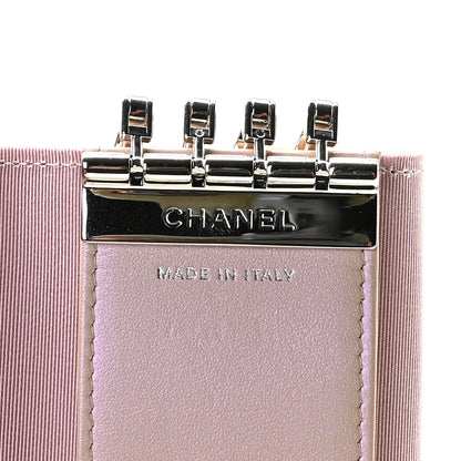 Chanel Iridescent Calfskin Quilted Classic 4 Key Holder Wallet Pink 8 of 8