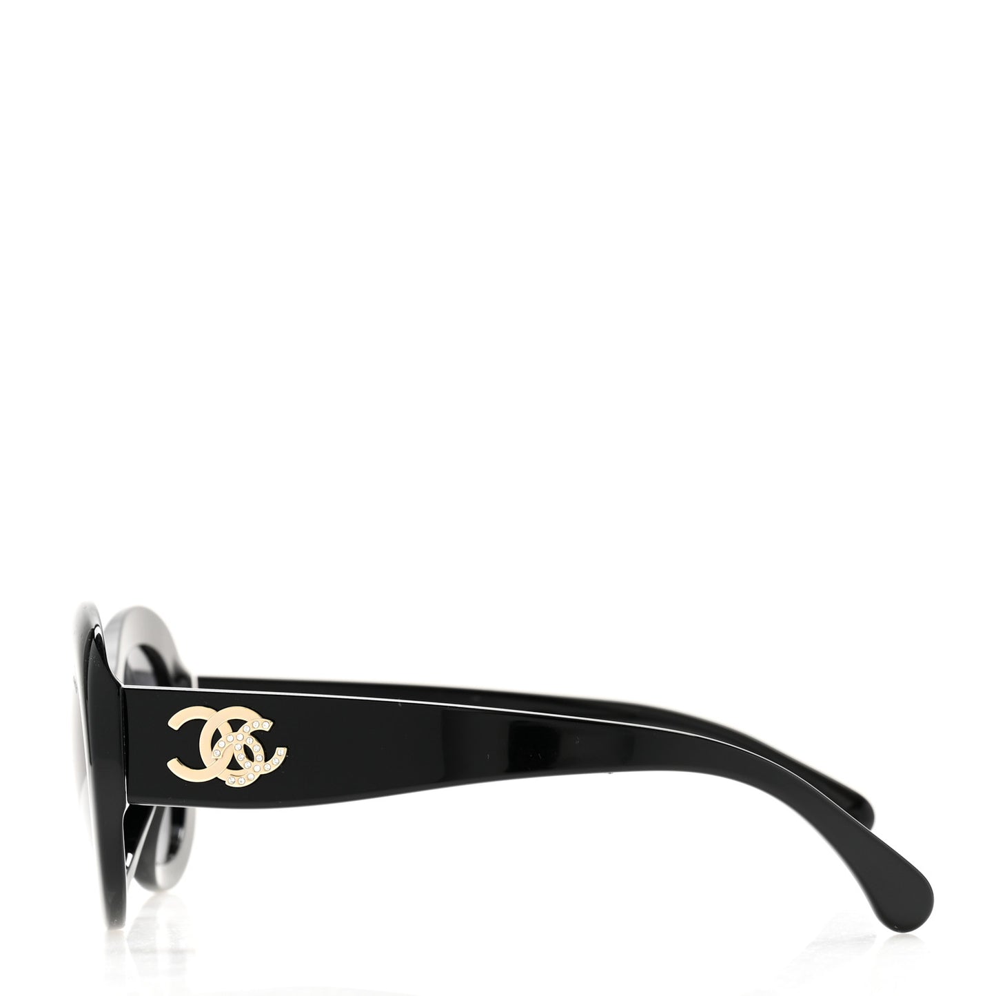 Acetate Polarized Oval CC Sunglasses 5469-B-A Black