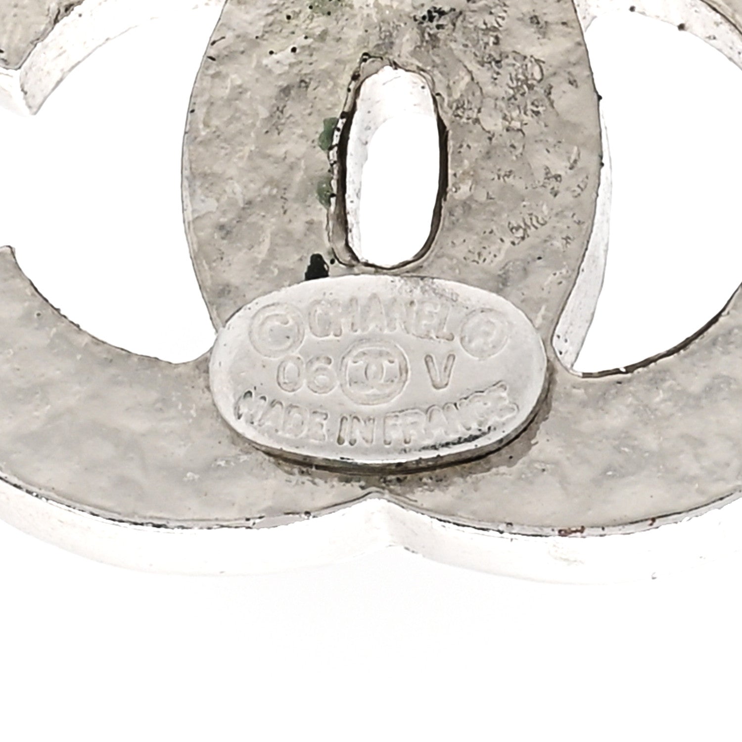 Chanel Crystal Mini Timeless CC Earrings Silver 4 of 5