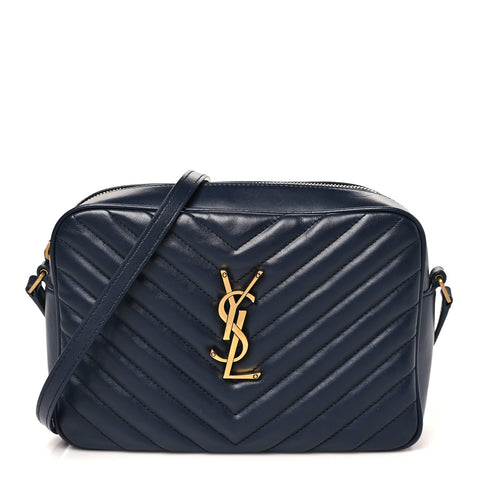 Calfskin Matelasse Monogram Lou Camera Bag Deep Marine