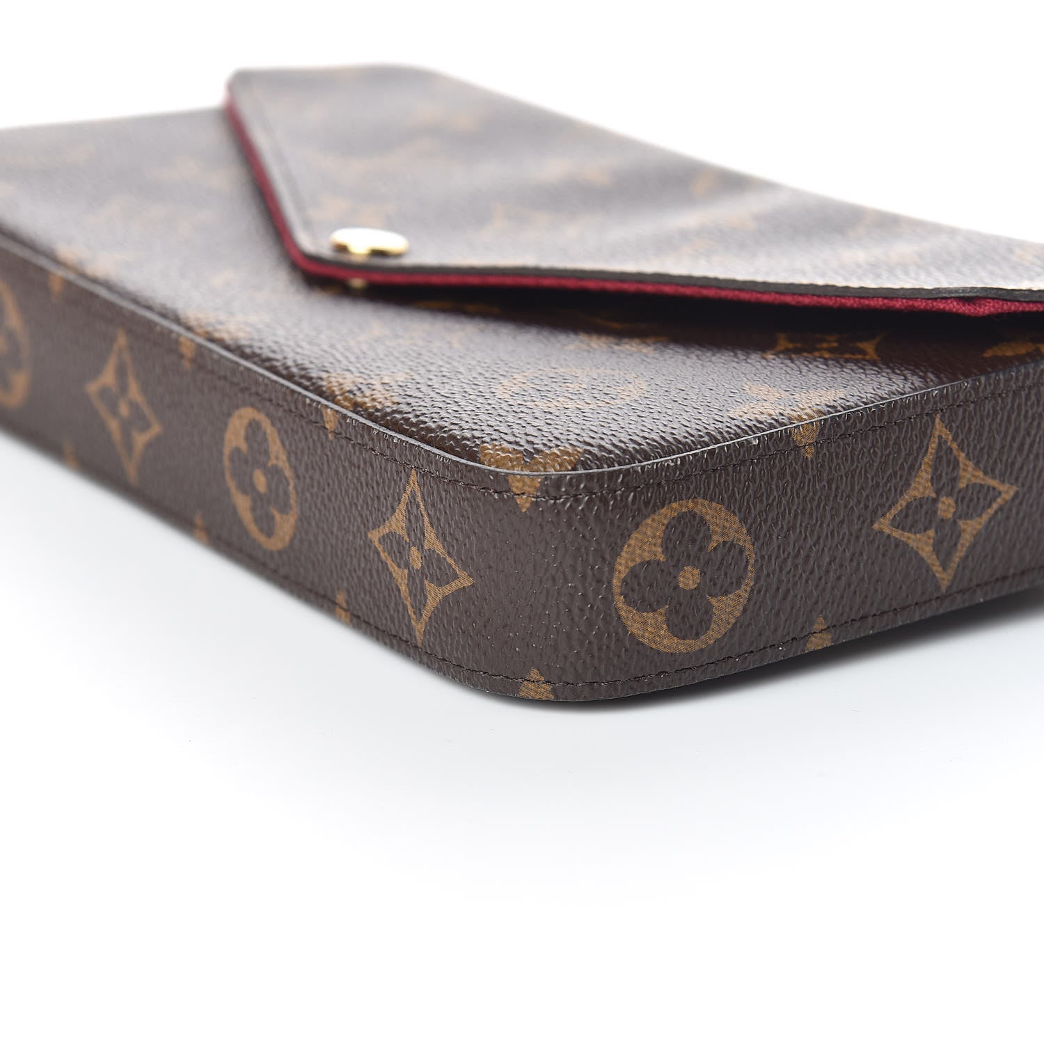 Louis Vuitton Monogram Pochette Felicie Chain Wallet Fuchsia 6 of 12