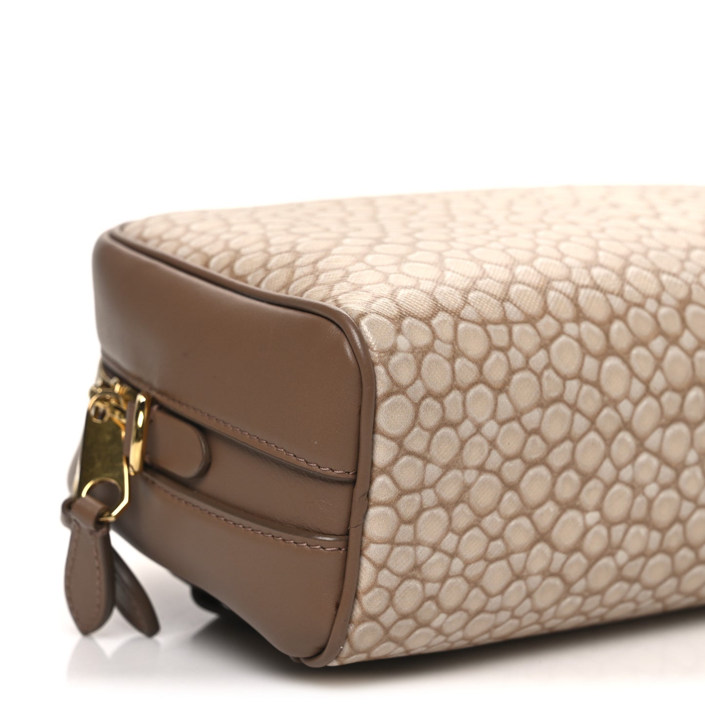 Calfskin Stingray Print Cube Bumbag Light Sand
