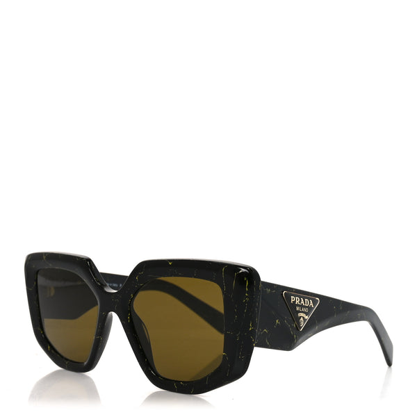 Prada Acetate Symbole Sunglasses SPR 14Z Black Marble 1835163