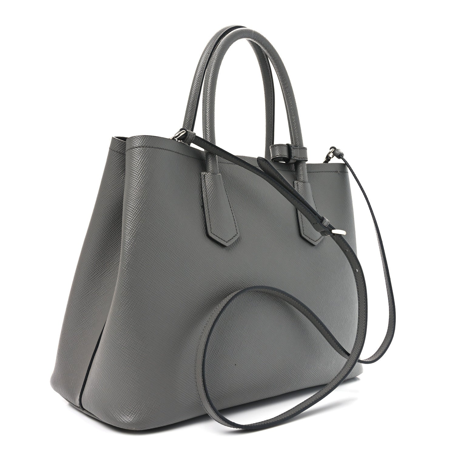 Prada Saffiano Cuir Small Double Bag Marmo 3 of 10