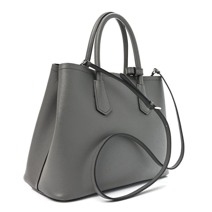 Prada Saffiano Cuir Small Double Bag Marmo 3 of 10