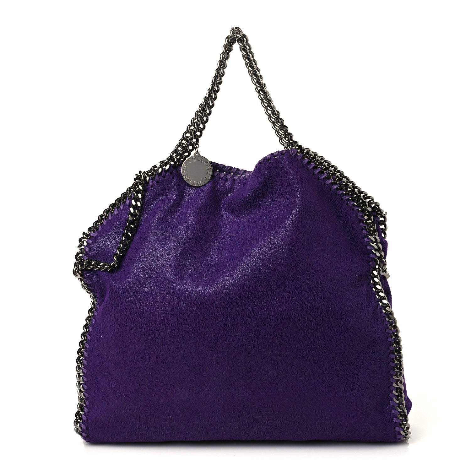 Stella McCartney Shaggy Deer Mini Falabella Fold Over Tote Bright Purple 1 of 6