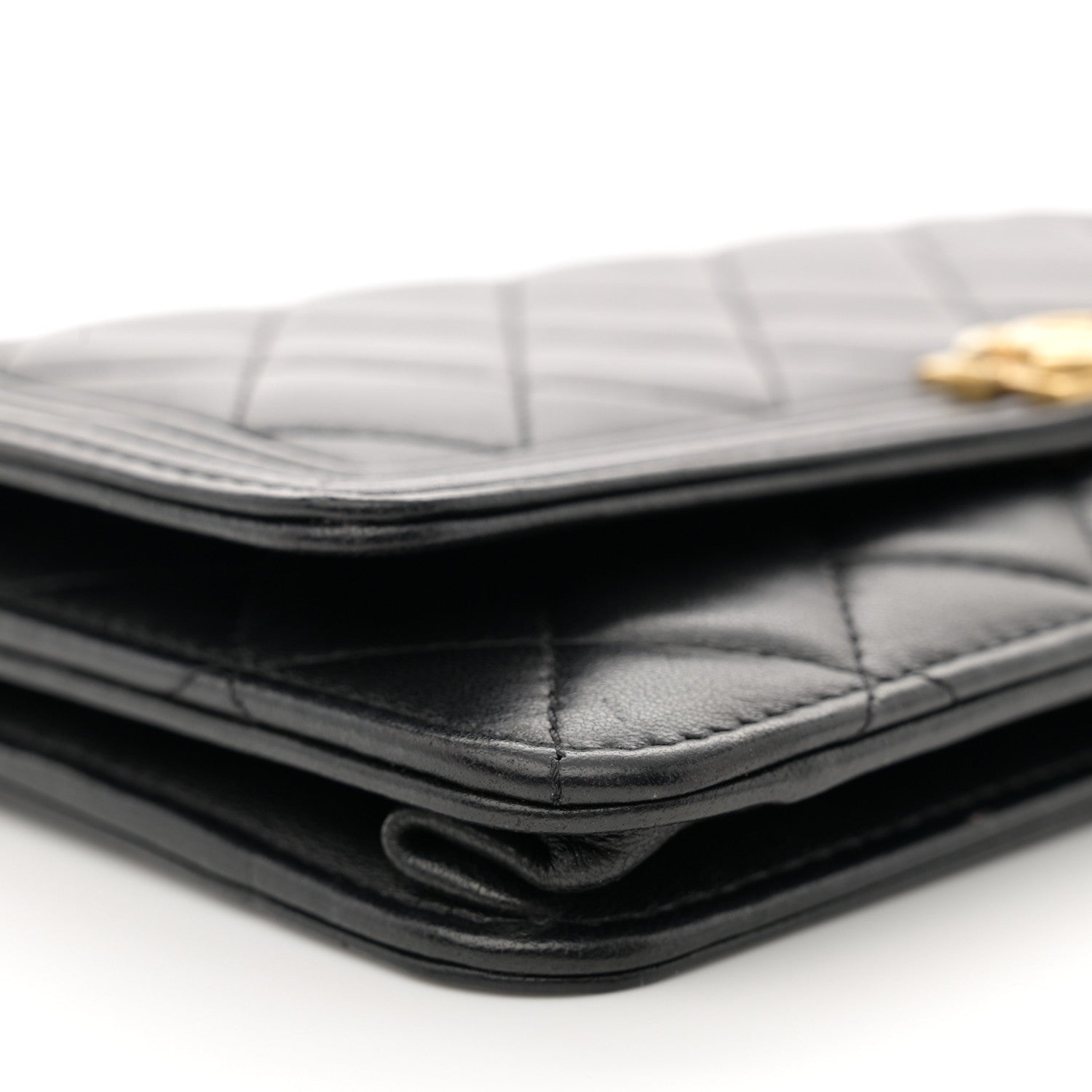 Chanel Lambskin Quilted Boy Wallet On Chain WOC Black 9 of 13