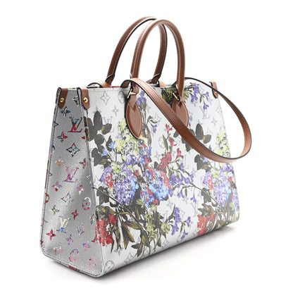 Louis Vuitton Metallic Monogram LV Garden OnTheGo MM Silver 3 of 9