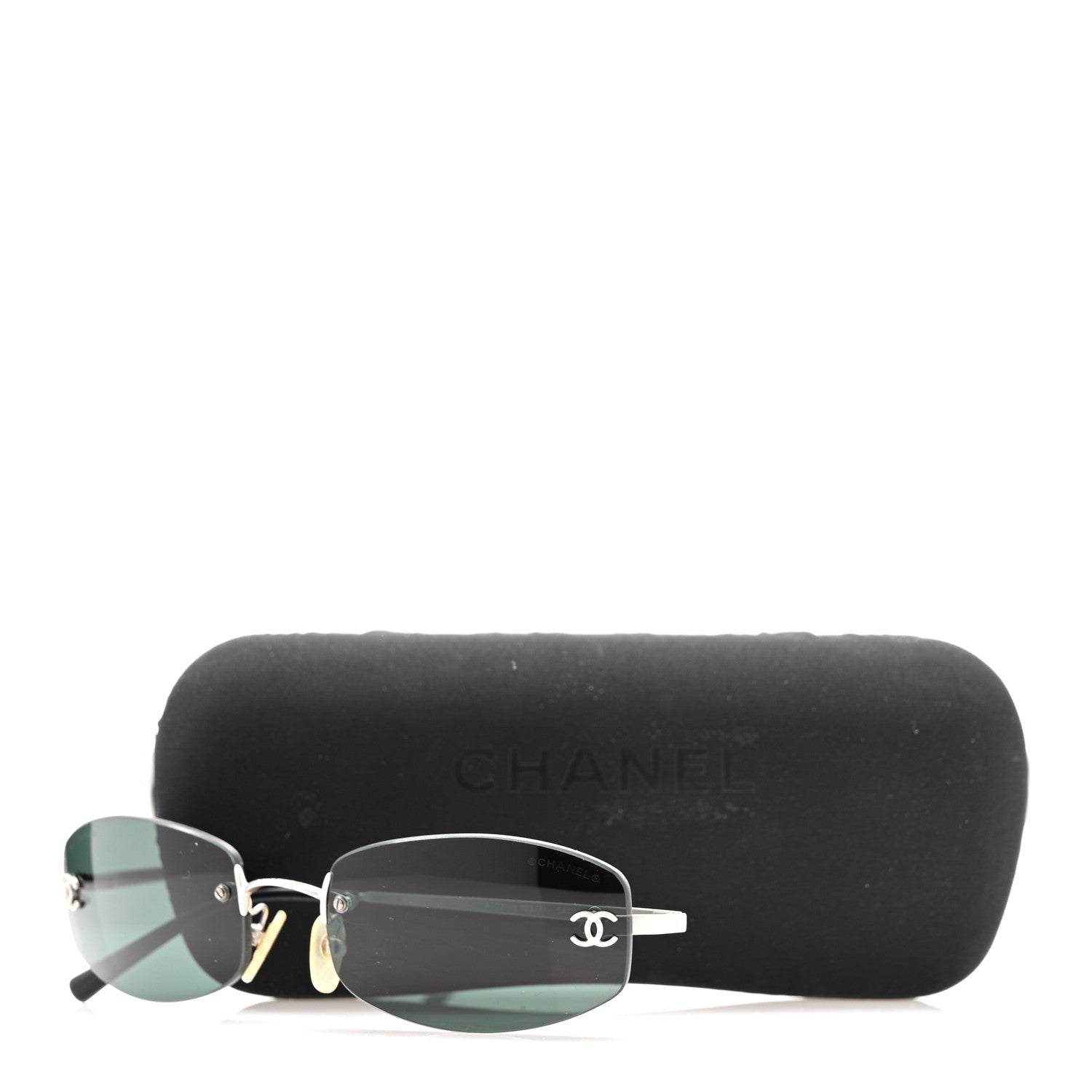 Chanel Metal Frameless Sunglasses 4002 Grey 8 of 8