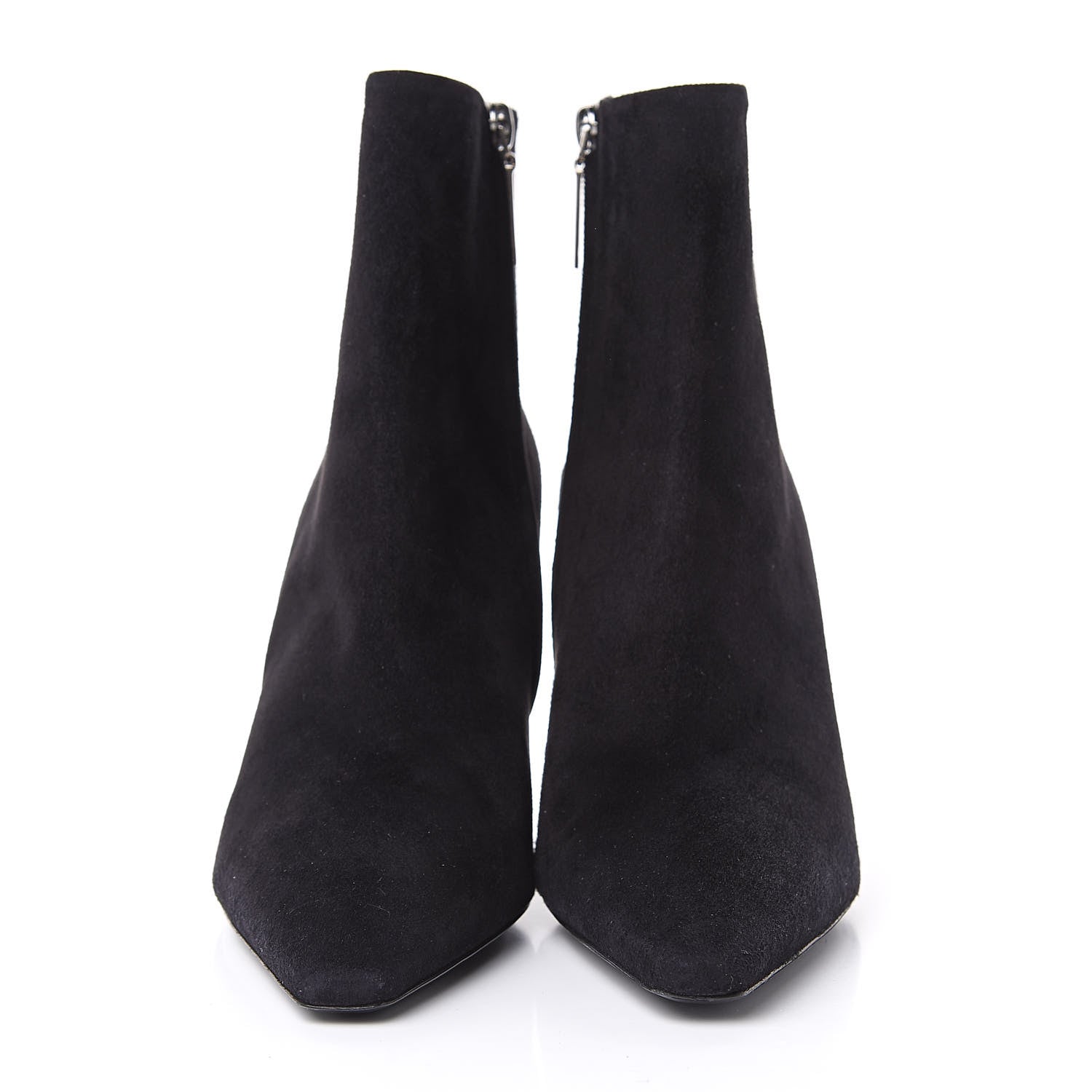 Saint Laurent Suede Kiki Ankle 85 Zip Boot 39 Black 2 of 9