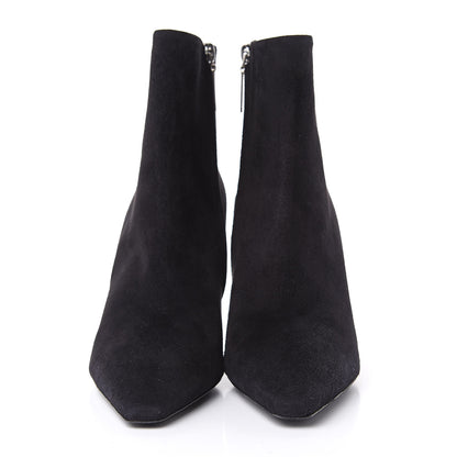 Saint Laurent Suede Kiki Ankle 85 Zip Boot 39 Black 2 of 9