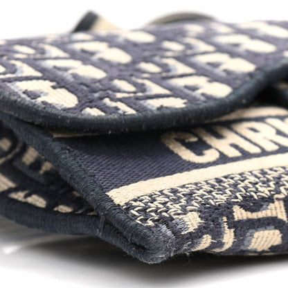 Christian Dior Oblique Slim Saddle Pouch Blue 9 of 11