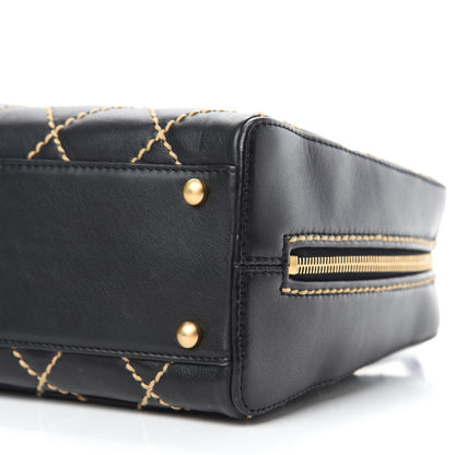 Chanel Calfskin Contrast Stitch Surpique Bowler Black 8 of 11
