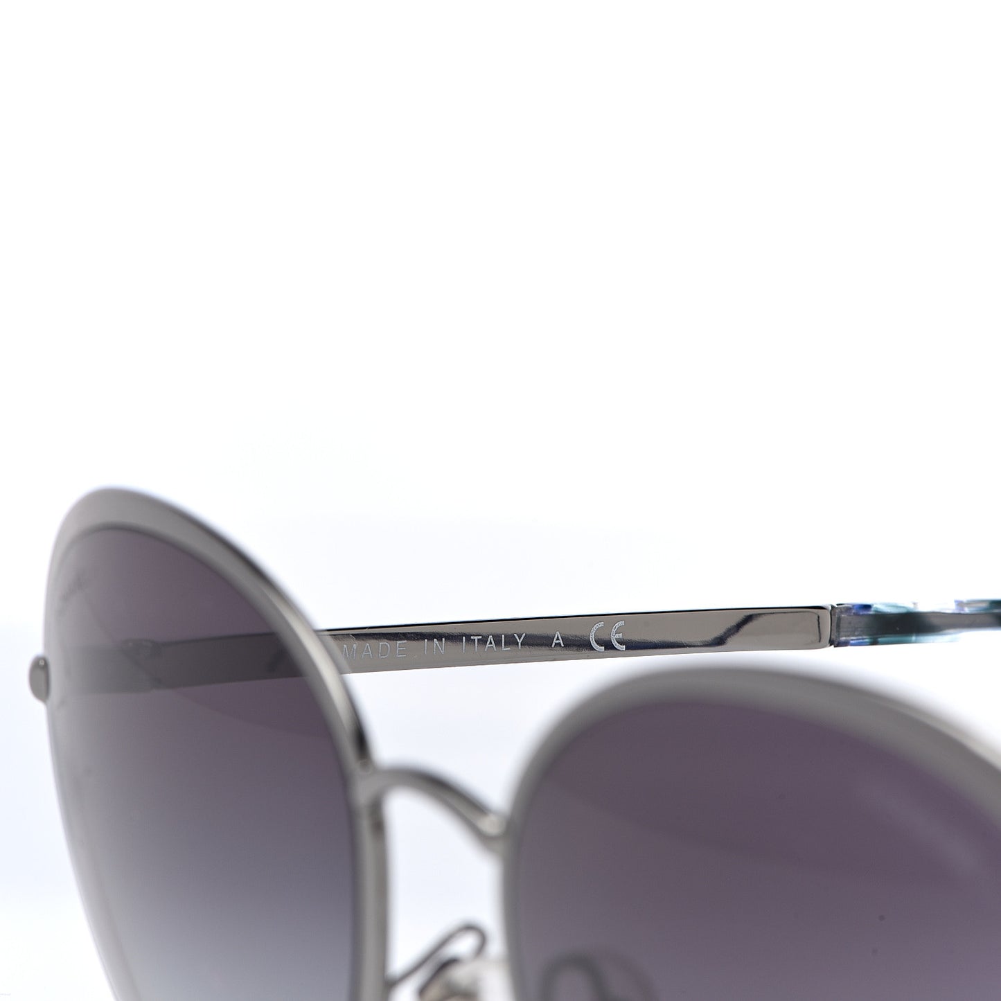 Round Spring Sunglasses 4206 Black Silver