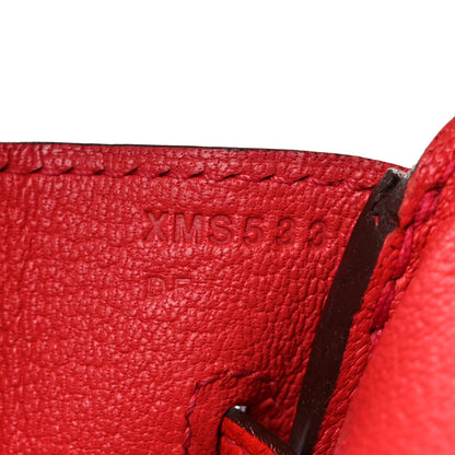 Hermes Taurillon Clemence Birkin 30 Rouge Tomate 7 of 10