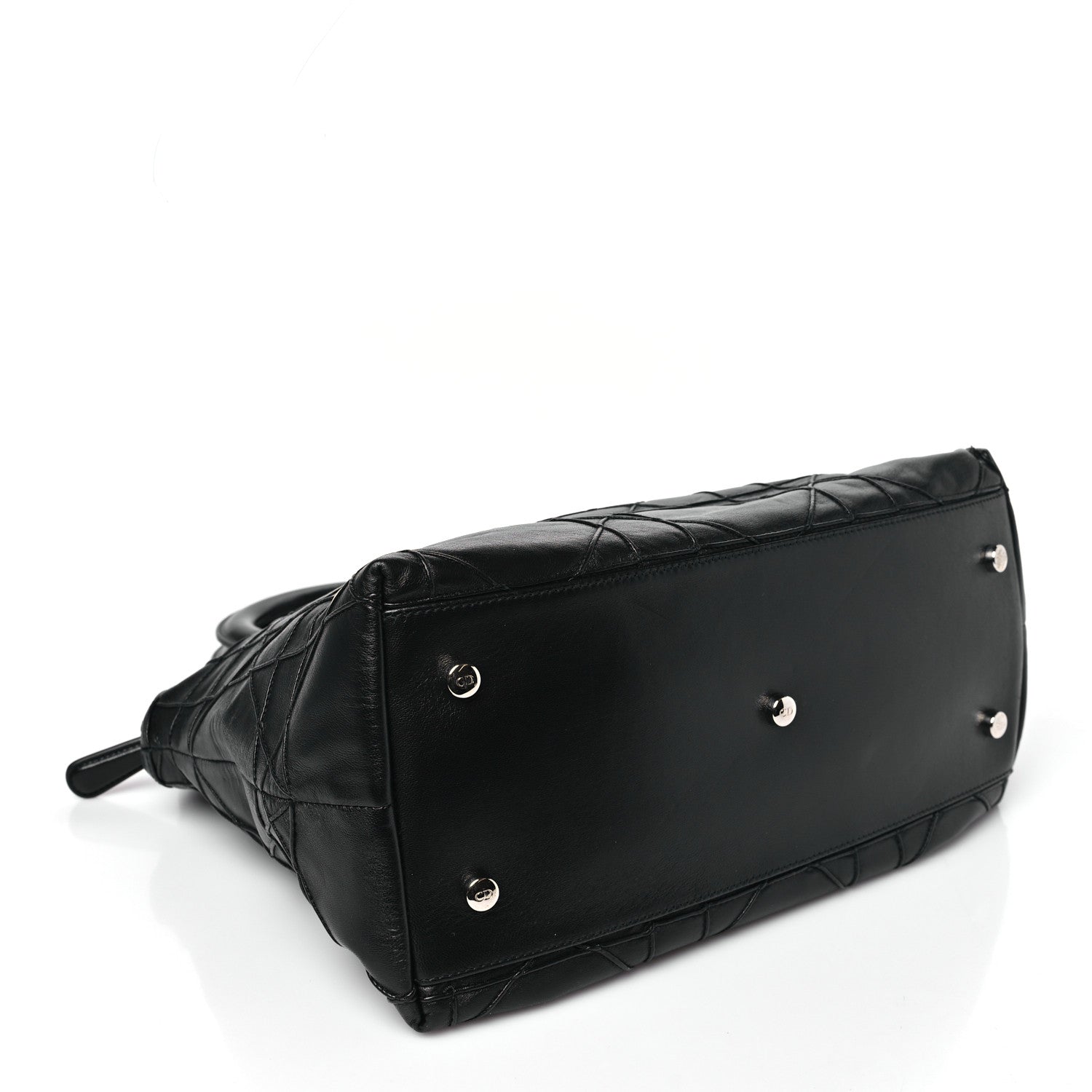 Christian Dior Lambskin Cannage Medium Granville Tote Black 4 of 9