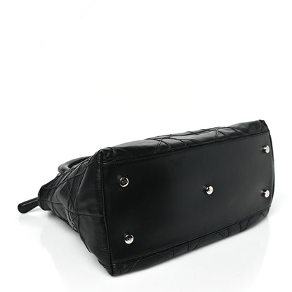 Christian Dior Lambskin Cannage Medium Granville Tote Black 4 of 9