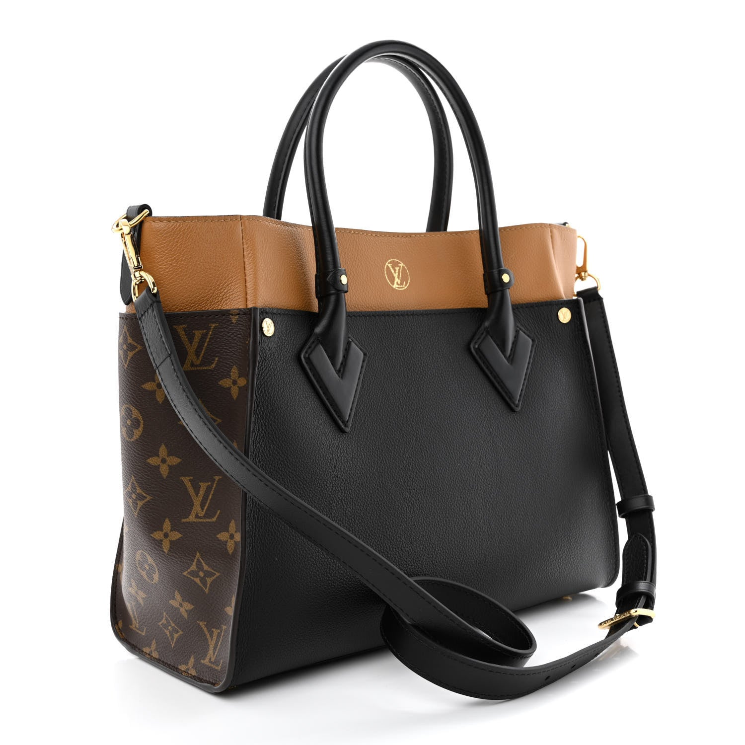 Louis Vuitton Calfskin Monogram On My Side Black 3 of 10