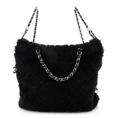 Chanel Shearling Lambskin CC Backpack Black 1 of 11